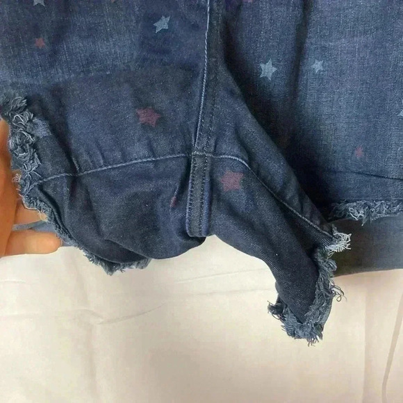 Lane Bryant mid-rose red and white star jean shorts - Picture 4 of 7